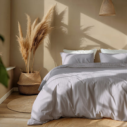 Luna Bedding Dekbedovertrek Embossed Stripes - Lila