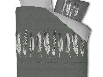 Luna Bedding Dekbedovertrek  Endless Feathers - Antraciet
