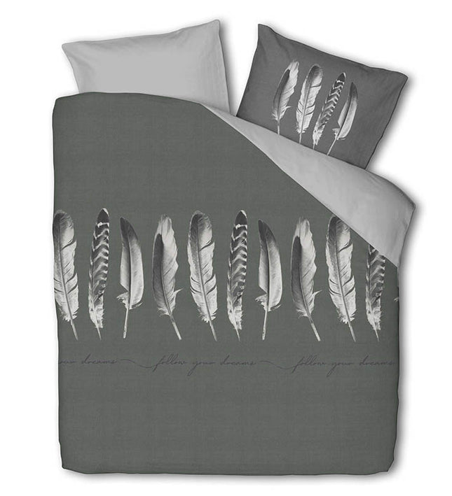 Luna Bedding Dekbedovertrek  Endless Feathers - Antraciet