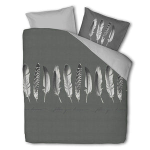 Luna Bedding Dekbedovertrek  Endless Feathers - Antraciet