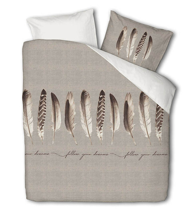 Luna Bedding Dekbedovertrek  Endless Feathers - Beige