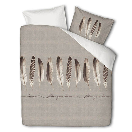 Luna Bedding Dekbedovertrek  Endless Feathers - Beige