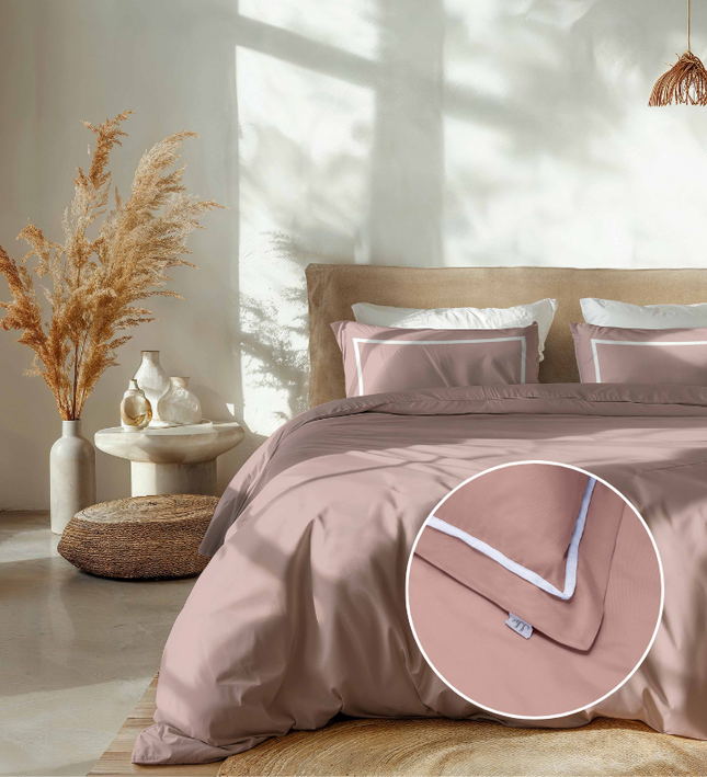 Luna Bedding Dekbedovertrek Hotel Deluxe - Koraal