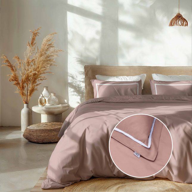 Luna Bedding Dekbedovertrek Hotel Deluxe - Koraal