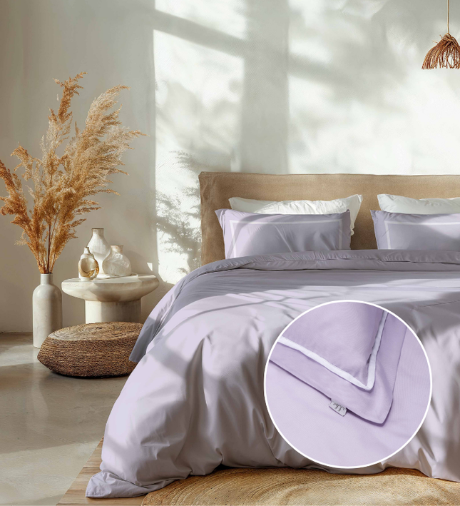 Luna Bedding Dekbedovertrek Hotel Deluxe - Lila
