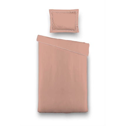 Luna Bedding Dekbedovertrek Hotel Piping - Koraal