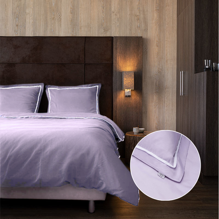 Luna Bedding Dekbedovertrek Hotel Piping - Lila