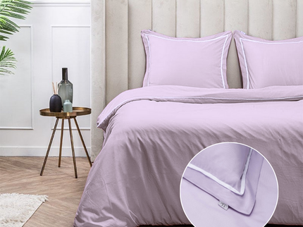 Luna Bedding Dekbedovertrek Hotel Piping - Lila
