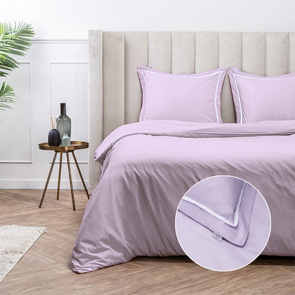 Luna Bedding Dekbedovertrek Hotel Piping - Lila