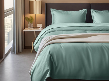 Luna Bedding Dekbedovertrek Hotel Piping - Turquoise