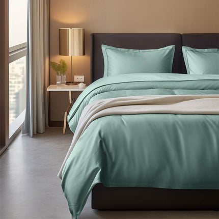 Luna Bedding Dekbedovertrek Hotel Piping - Turquoise