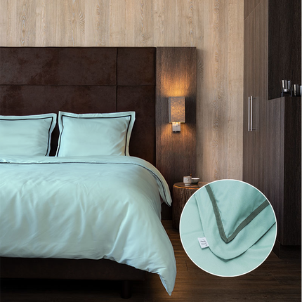 Luna Bedding Dekbedovertrek Hotel Piping - Turquoise