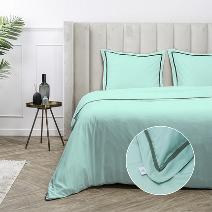 Luna Bedding Dekbedovertrek Hotel Piping - Turquoise
