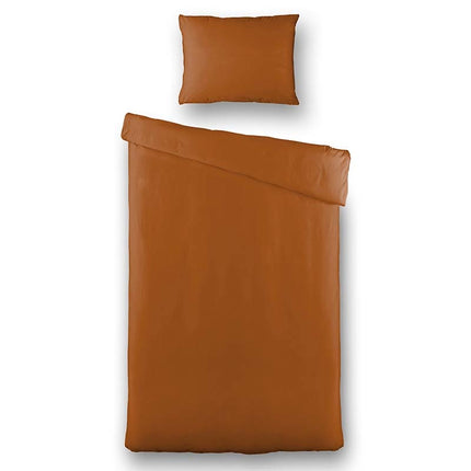 Luna Bedding Dekbedovertrek Luna Uni - Bruin - 200 x 200/220 cm