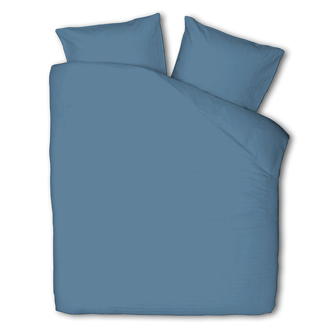 Luna Bedding Dekbedovertrek Luna Uni - Denim Blauw