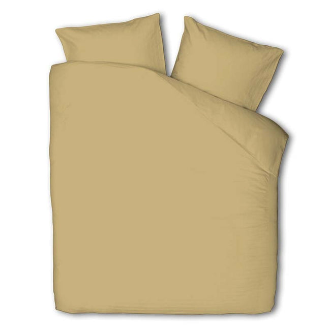 Luna Bedding Dekbedovertrek Luna Uni - Geel