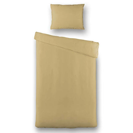 Luna Bedding Dekbedovertrek Luna Uni - Geel