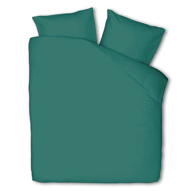 Luna Bedding Dekbedovertrek Luna Uni - Groen