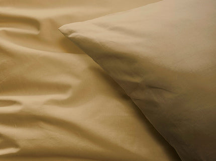 Luna Bedding Dekbedovertrek Luna  Uni - Okergeel