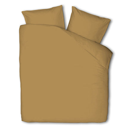 Luna Bedding Dekbedovertrek Luna  Uni - Okergeel