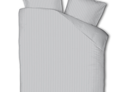 Luna Bedding Embossed Stripes - Grijs Dekbedovertrek