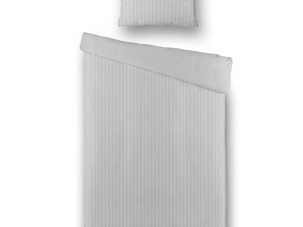 Luna Bedding Embossed Stripes - Grijs Dekbedovertrek