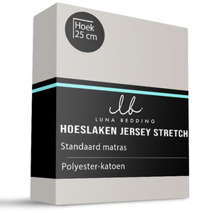 Luna Bedding Hoeslaken - Jersey Stretch - Creme