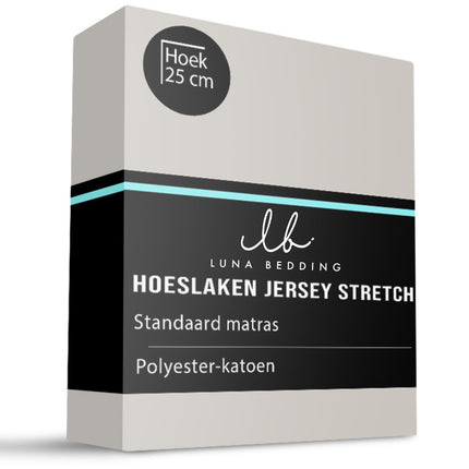 Luna Bedding Hoeslaken - Jersey Stretch - Creme
