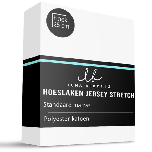 Luna Bedding Hoeslaken - Jersey Stretch - Wit