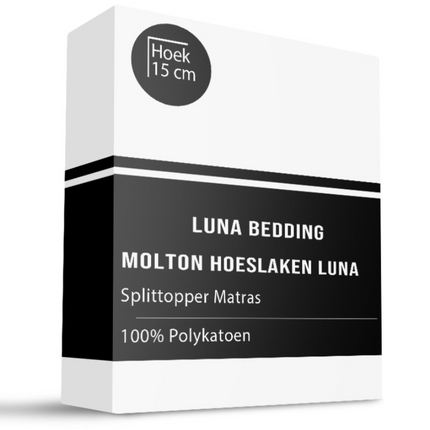 Luna Bedding Molton Hoeslaken Luna - Splittopper - 2-PACK