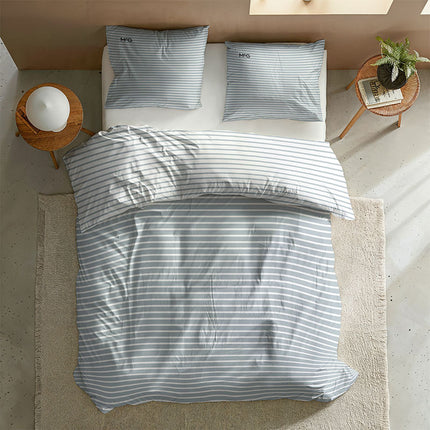 McGregor Dekbedovertrek McGregor - Katoen-Flanel - Blue Stripes