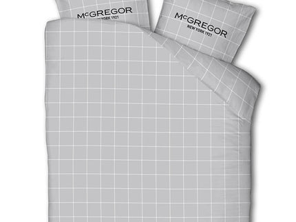 McGregor Dekbedovertrek McGregor - Katoen-Flanel - Gray Grid.