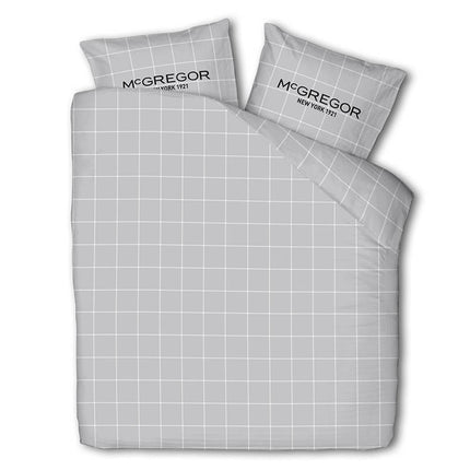 McGregor Dekbedovertrek McGregor - Katoen-Flanel - Gray Grid.