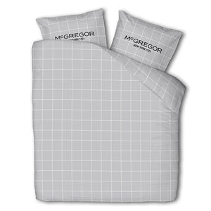 McGregor Dekbedovertrek McGregor - Katoen-Flanel - Gray Grid.