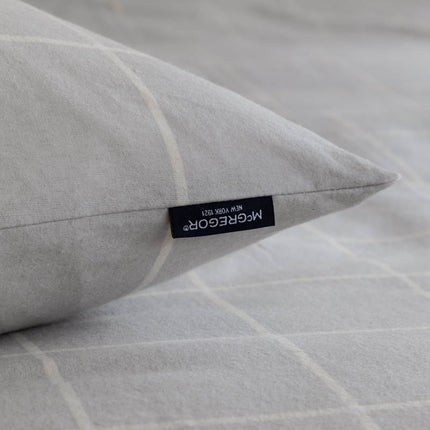 McGregor Dekbedovertrek McGregor - Katoen-Flanel - Gray Grid.