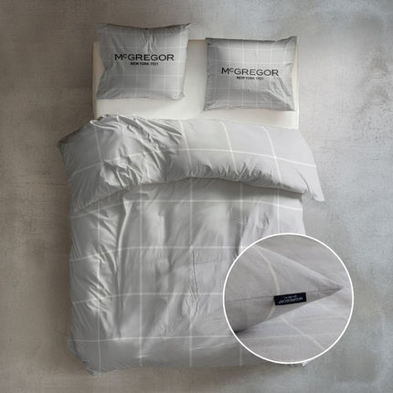 McGregor Dekbedovertrek McGregor - Katoen-Flanel - Gray Grid.