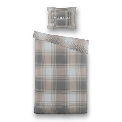 McGregor Dekbedovertrek McGregor - Katoen-Flanel - Taupe Tartan