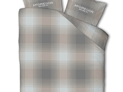 McGregor Dekbedovertrek McGregor - Katoen-Flanel - Taupe Tartan