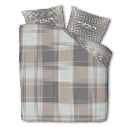 McGregor Dekbedovertrek McGregor - Katoen-Flanel - Taupe Tartan