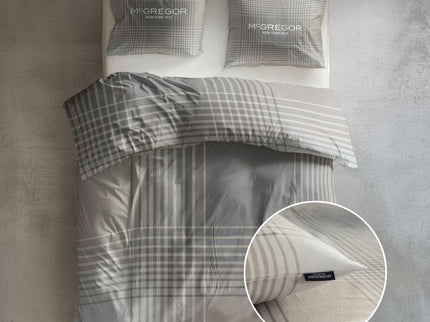 McGregor Dekbedovertrek McGregor - Katoen-Flanel - Taupe Tartan