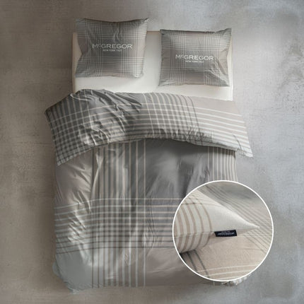 McGregor Dekbedovertrek McGregor - Katoen-Flanel - Taupe Tartan