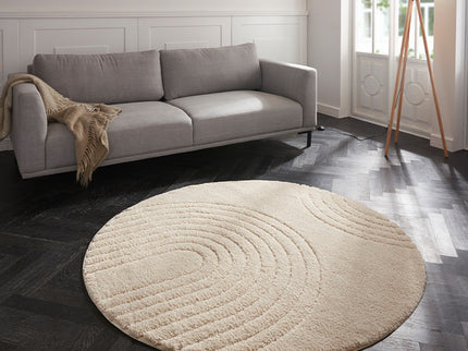 Mint Rugs Vloerkleed Norwalk Rond - Crème