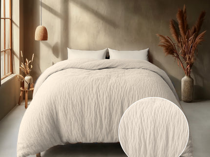 Easy Dekbed & Dekbedovertrek in 1 - Mousseline - Off White