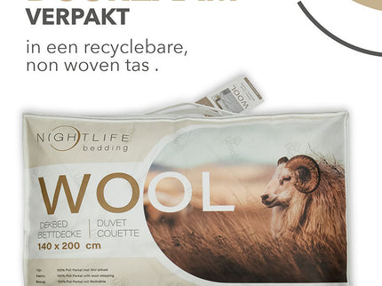 Nightlife Dekbed Natural Wol - All Season