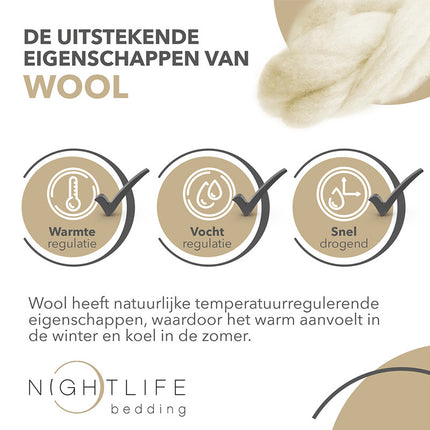 Nightlife Dekbed Natural Wol - All Season