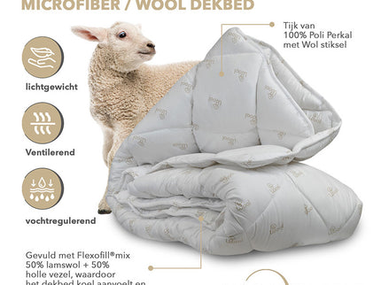 Nightlife Dekbed Natural Wol - All Season