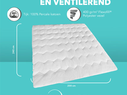 Dekbed Percale Katoen - Comfort - All Season