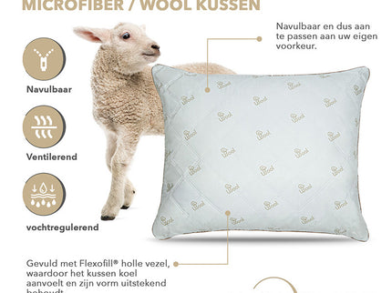 Nightlife Hoofdkussen - Natural Wol