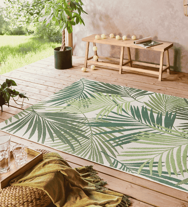 NORTHRUGS Buitenkleed Vai - Creme / Groen
