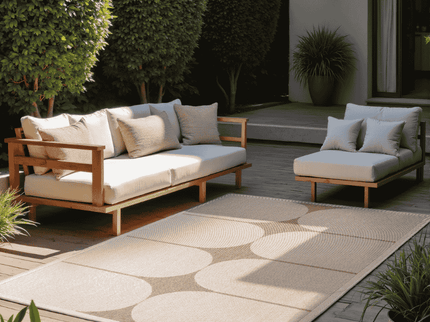 NORTHRUGS Dubbelzijdig Buitenkleed Bowen - Creme / Beige
